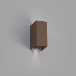 Blind Outdoor LED Up Down Wall Lamp Rust Brown 6W 3000K IP54 - thumbnail 1
