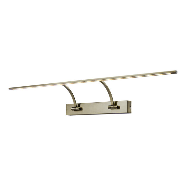 Walton Large 2 Arm Wall Lamp, Picturex, 16W LED, 3000K, 1200lm, Antique Brass - image 1