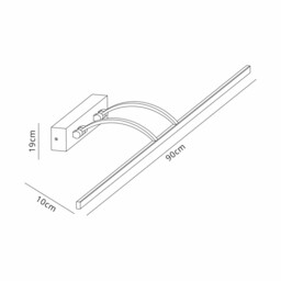 Walton Large 2 Arm Wall Lamp, Picturex, 16W LED, 3000K, 1200lm, Antique Brass - thumbnail 2
