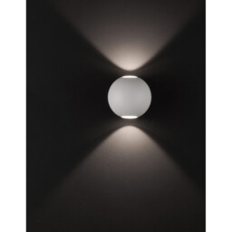 Como 2 Light Outdoor Up Down Wall Lamp Sandy White Aluminium, Glass LED 2x5W 560Lm 3000K IP54 - thumbnail 3