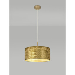 Baymont Antique Brass E27 Single Pendant With 40cm x 18cm Gold Leaf Shade - thumbnail 2