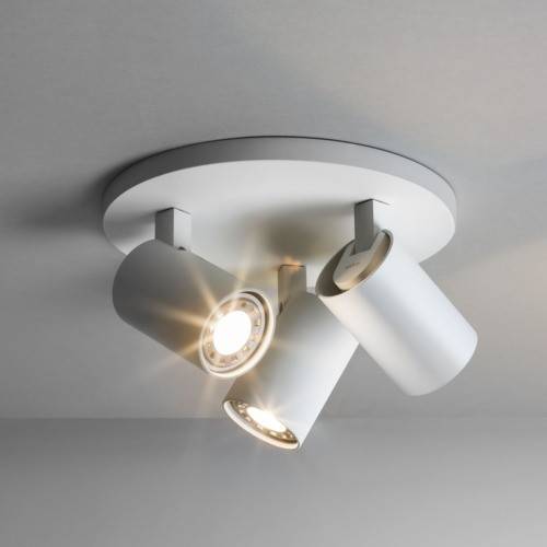 Ascoli 3 Light Triple Round Spotlight White, GU10