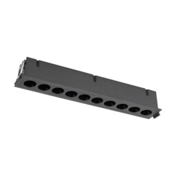 Blau Linear Recessed Spotlight 10 Light, 24W LED, 3000K, 1680lm, Cut Out: L:280mm x W:40mm, Black, Driver Included - thumbnail 1