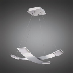 Thea Square Pendant 4 Light 28W LED 3000K, 2520lm, Satin Aluminium/Frosted Acrylic - thumbnail 2