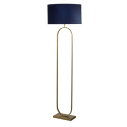 Modish Floor Lamp Bronze, Navy Shade 1x E27 - thumbnail 5