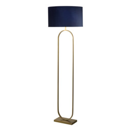 Modish Floor Lamp Bronze, Navy Shade 1x E27