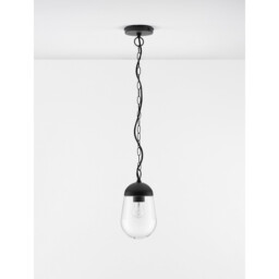 Omika Globe Pendant Ceiling Light Dark Grey Aluminium, Glass LED E27 110-240 Volt IP54 - thumbnail 5