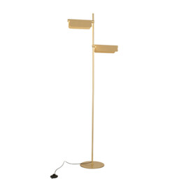 Banker Multi Arm Floor Lamp Brushed Gold LED 3000K 3 Step Dimming - thumbnail 1