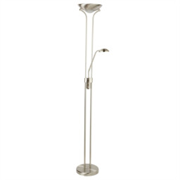 LED 1 Light Mother & Child Lamp Satin Silver - thumbnail 1