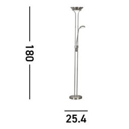 LED 1 Light Mother & Child Lamp Satin Silver - thumbnail 3