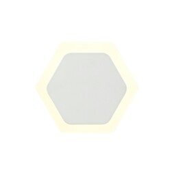 Altona Magnetic Base Wall Lamp, 12W LED 3000K 498lm, 15, 19cm Horizontal Hexagonal Centre, Sand White, Acrylic Frosted Diffuser - thumbnail 5
