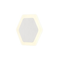 Altona Magnetic Base Wall Lamp, 12W LED 3000K 498lm, 15, 19cm Horizontal Hexagonal Centre, Sand White, Acrylic Frosted Diffuser