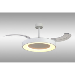 Niseko Fan L 62cm 40W LED Dimmable Ceiling Light With 40W DC Fan, 2700-5000K Remote Control, 4400lm, White - thumbnail 2