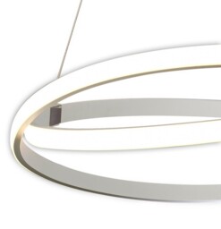 Infinity Ceiling Pendant 60W LED 3000K, 4500lm, Dimmable White, White Acrylic - thumbnail 5
