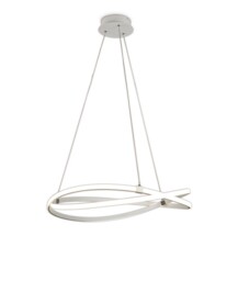 Infinity Ceiling Pendant 60W LED 3000K, 4500lm, Dimmable White, White Acrylic - thumbnail 1