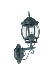 SANTIAGO Outdoor UP Wall Lanterns Black, Green, IP44 25x46x15.5cm