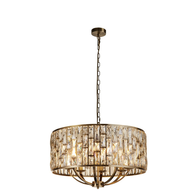 Bijou 8 Light Pendant Antique Brass, Champagne Glass - image 1