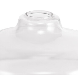 Dresden 2 Light Semi Flush Ceiling Lamp E27 With Flat Round 30cm Glass Shade Satin Gold, Clear - thumbnail 5