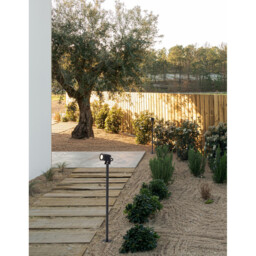 Fend 64cm Outdoor Bollard Black Aluminium, Glass LED 5W 378Lm 3000K IP65 - thumbnail 2