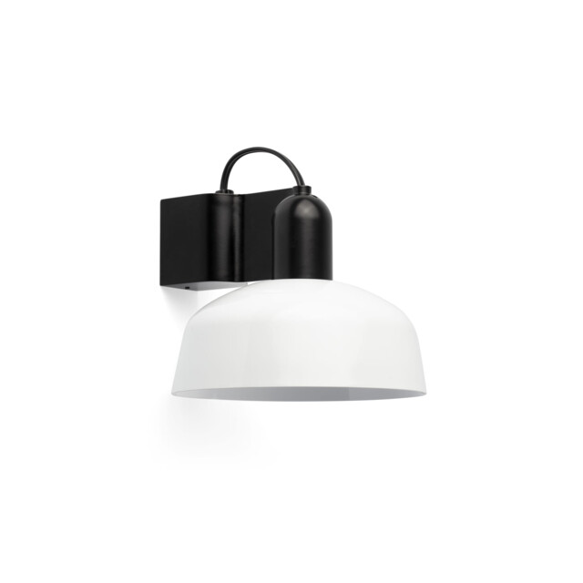 Tatawin Dome Wall Lamp Black, Gloss White 1x E27