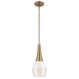 Kichler Deela Slim Pendant Ceiling Light Contemporary Champagne Bronze 1x E27 - thumbnail 1