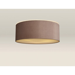 Baymont White 3 Light E27 Universal Flush Ceiling Fixture With 60cm x 22cm Dual Faux Silk Shade, Taupe/Halo Gold - thumbnail 2