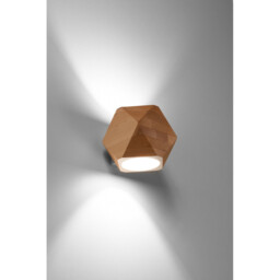 Woody Up & Down Wall Lamp, Natural Wood, 1x G9 - thumbnail 3