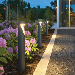 Oppland Integrated LED Outdoor LED Bollard, Graphite, IP54 - thumbnail 2