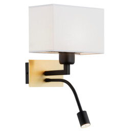 Bill Reading Wall Light White, Brushed Brass, Black Matt 3000K - thumbnail 1