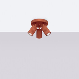 Karbon Minimalist Ceiling Spotlight Cluster 3 Light Red Ochre - thumbnail 2