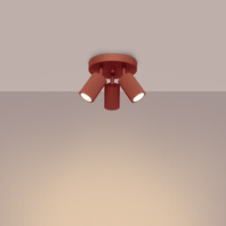 Karbon Minimalist Ceiling Spotlight Cluster 3 Light Red Ochre - thumbnail 3