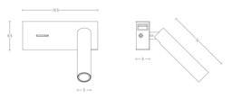 Lyra Reading Wall Light Sandy White LED 3000K - thumbnail 2