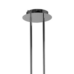 Tiffany Pendant 6+6 Light E27+G9 Oval, Polished Chrome With Soft Bronze Shade & Clear Crystal - thumbnail 3
