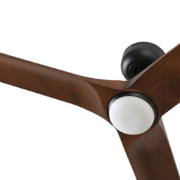 Heywood 90cm Smart LED Ceiling Fan Black, Walnut Blades - thumbnail 3