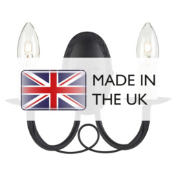 Minster 2 Light Indoor Candle Wall Light Black, E14 - thumbnail 5