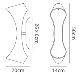 Ora Flush Wall Lamp 2 Light E27, Gloss Red, White Acrylic, Polished Chrome - thumbnail 2