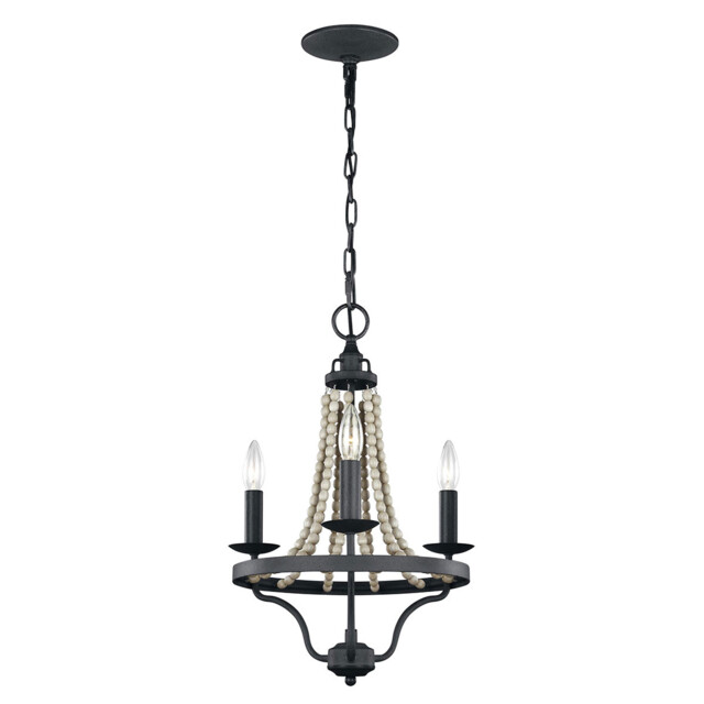 Feiss Nori Multi Arm Chandelier Dark Weathered Zinc with Driftwood Grey - image 1