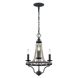 Feiss Nori Multi Arm Chandelier Dark Weathered Zinc with Driftwood Grey