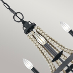 Feiss Nori Multi Arm Chandelier Dark Weathered Zinc with Driftwood Grey - thumbnail 5
