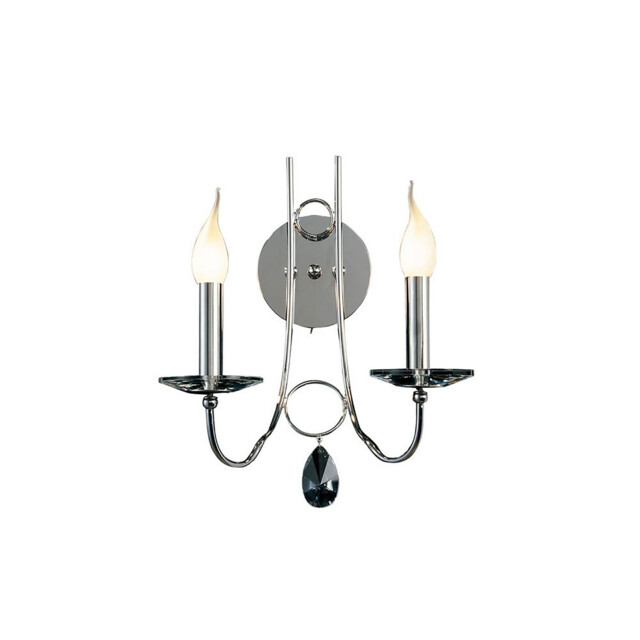 Danya Wall Lamp 2 Light E14 Polished Chrome/Crystal - image 1