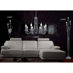Danya Wall Lamp 2 Light E14 Polished Chrome/Crystal - thumbnail 3
