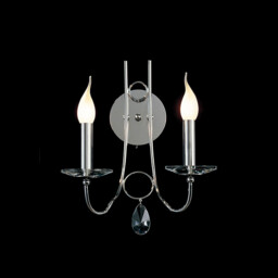Danya Wall Lamp 2 Light E14 Polished Chrome/Crystal - thumbnail 2