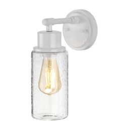 Morvah 1 Light Outdoor Wall Light White IP44, E27 - thumbnail 1