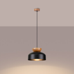 Marion Dome Pendant Ceiling Light Black - thumbnail 2