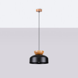 Marion Dome Pendant Ceiling Light Black - thumbnail 3