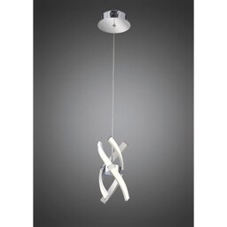 Espirales Pendant 1 Light 12W LED 3000K, 840lm, Silver/Frosted Acrylic/Polished Chrome - thumbnail 2
