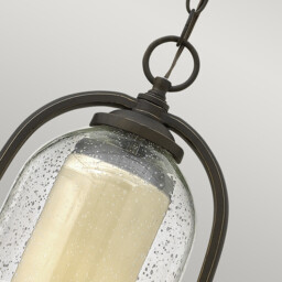 Quincy 1 Light Outdoor Ceiling Chain Lantern Oil Rubbed Bronze, E27 - thumbnail 3