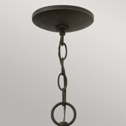 Quincy 1 Light Outdoor Ceiling Chain Lantern Oil Rubbed Bronze, E27 - thumbnail 2