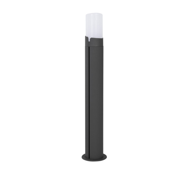 Pyro Outdoor Bollard Dark Grey Aluminium White Acrylic LED E27 IP54 - image 1
