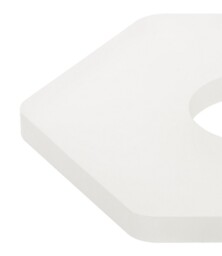 Altona Base Wall Lamp, 12W LED 3000K 498lm, 15, 19cm Horizontal Hexagonal Right Offset, Coffee, Acrylic Frosted Diffuser - thumbnail 5